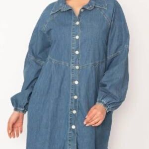 HABITUAL Women"s Denim Dress Size Large Pockets Nashville Cute